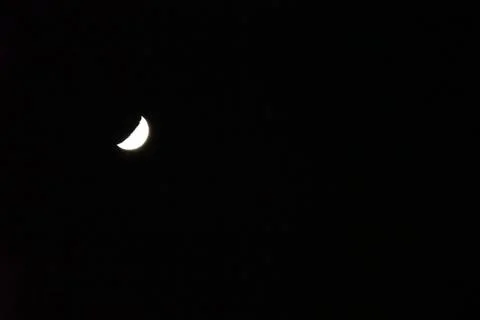 Moon in the night sky Fotos Stock