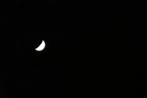 Moon in the night sky Fotos Stock