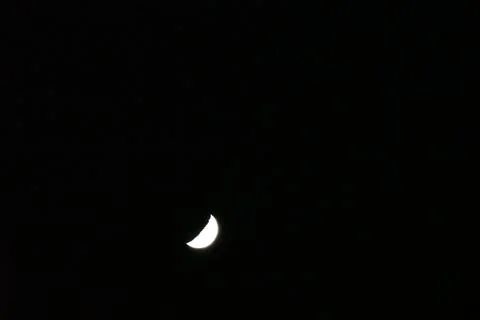 Moon in the night sky Fotos Stock