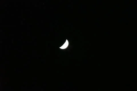 Moon in the night sky Fotos Stock