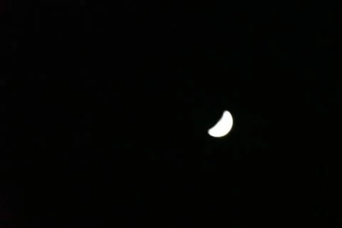 Moon in the night sky Fotos Stock