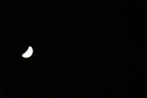 Moon in the night sky Fotos Stock