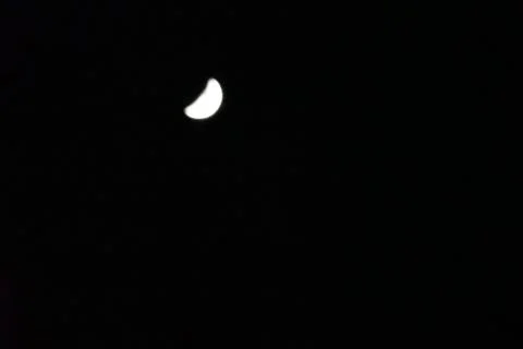 Moon in the night sky Fotos Stock
