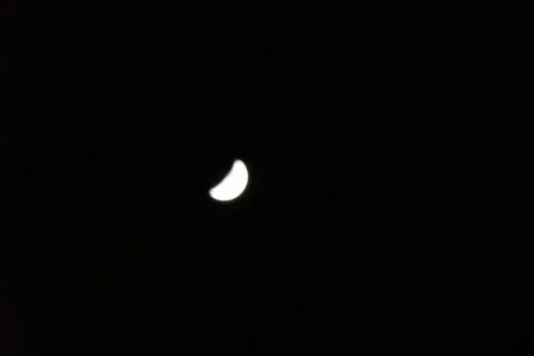 Moon in the night sky Fotos Stock