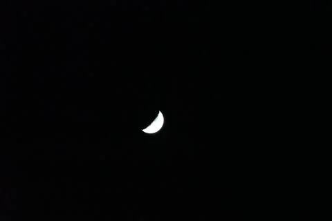 Moon in the night sky Fotos Stock