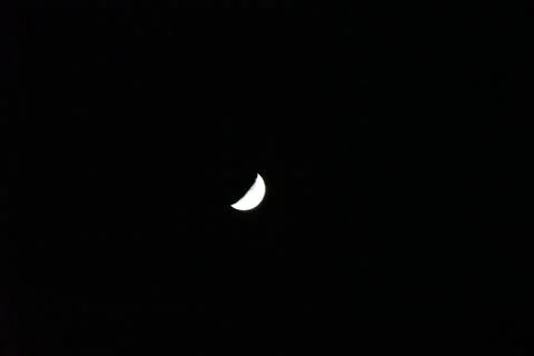Moon in the night sky Fotos Stock