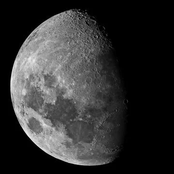 Moon in the night sky Stock Photos