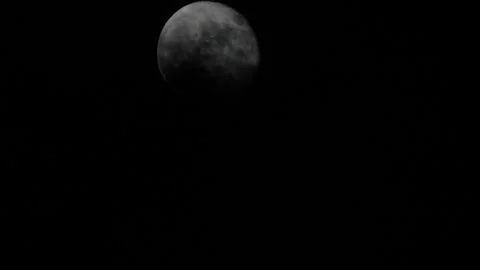Moon in night sky Q Continuous Sequence Pt6 of 11 Stock Footage 241617409