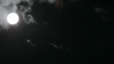 Moon in the night sky, time lapse Stock Footage 27326420