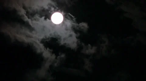 Moon in the night sky, time lapse Stock Footage 27882843
