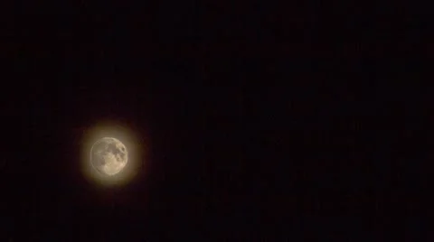 Moon in the night sky, timelapse Stock Footage 12060851