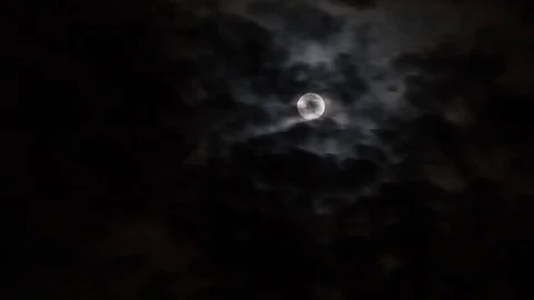 Moon night timelapse Stock Footage 84111462