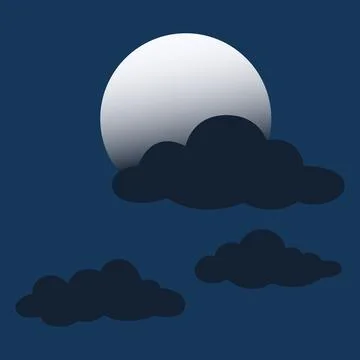 Moon night wallpaper design. Stock Illustration