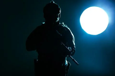Moon Night Warrior Stock Photos
