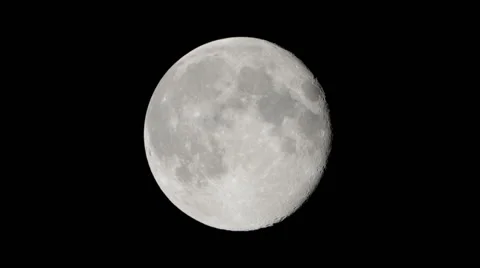 Moon at night zoom in and out Video stock 59554970