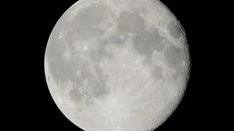 Moon at night zoom in Video stock 60438054