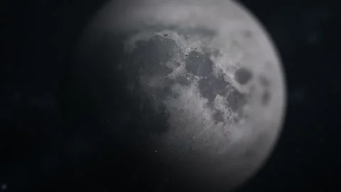 Moon - - one of the Satellites of the Solar System seen with a bit of Blur Stock Footage 301930721
