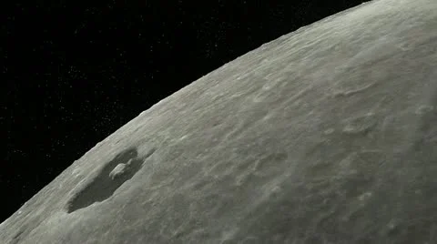 Moon Orbit Close Up 動画素材 21424546