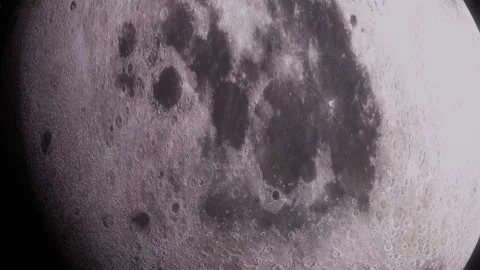 Moon from the orbit view space planet animation in deep space. 4k 3d animation Stock Footage 306661301