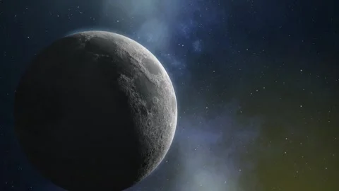 Moon in outer space. Stock Footage 296300480