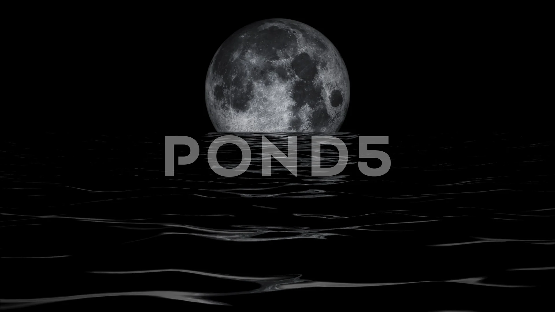 Moon Over Black Background Reflecting in... | Stock Video | Pond5