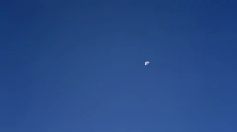 Moon Over Blue Sky Time Lapse 스톡 동영상 49802622
