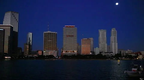Moon over Miami Stock-Footage 1048296