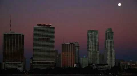 Moon over Miami 스톡 동영상 1048635