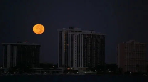 Moon over Miami Video stock 1068150