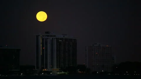 Moon over Miami Video stock 1068179