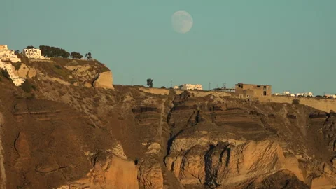 Moon over rocks Stock Footage 151027482