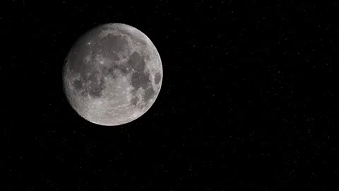 Moon over Starfield Stock Footage 243331782