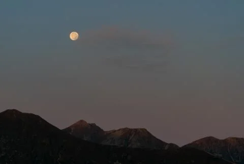 Moon over Tatra Mountain Stock Photos