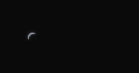 Moon Partially Obscuring Sun During Solar Eclipse. Stock Footage 276739515