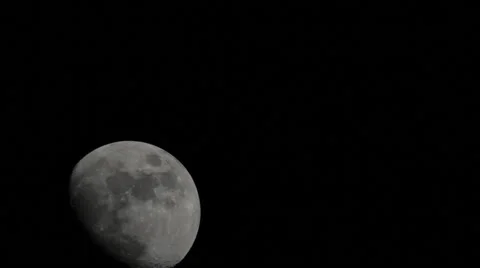 The Moon Passing Through The Frame From Bottom To Top Details &amp; Craters In View Stock Footage 61059943
