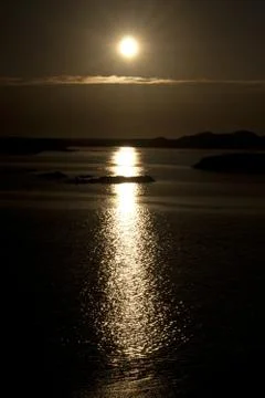 Moon path. Stock Photos