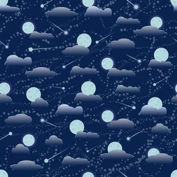 Moon pattern Stock Illustration