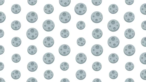 Moon Pattern Seamless Background Loop Motion Graphic Design Stock Footage 339431067