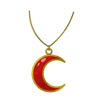 Moon Pendant illustration Stock Illustration