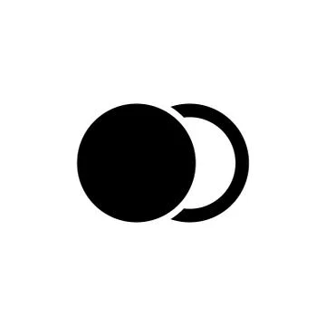 Moon Phase, Astronomy Lunar Eclipse. Flat Vector Icon illustration. Simple bl Ilustração Stock