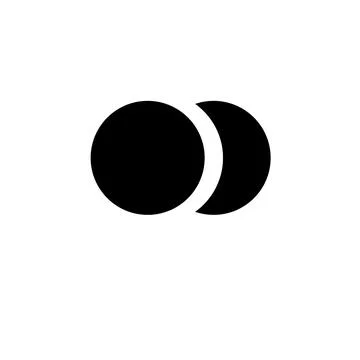 Moon Phase, Astronomy Lunar Eclipse Solid Flat Vector Icon Isolated on White  Ilustração Stock