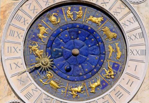 Moon phase clock Stock-Fotos