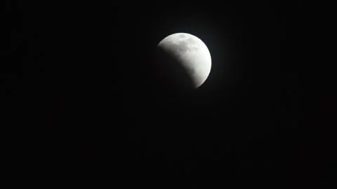 Moon phase during full moon eclipse 7 September 2025 Stock Footage 317300488