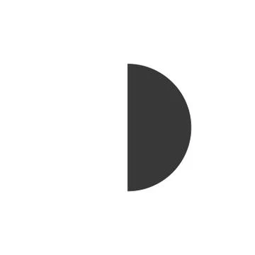 Moon phase. First Quarter. Icon. Weather glyph vector illustration Stock Illustration