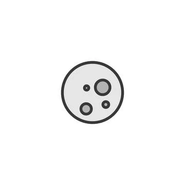 Moon phase. Full moon. Filled color icon. Weather vector illustration Stock Illustration