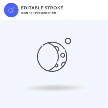 Moon Phase icon vector, filled flat sign, solid pictogram isolated on white Stock Illustration