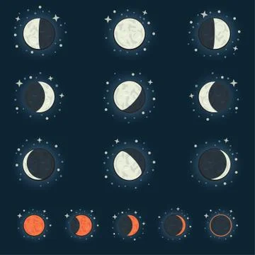 Moon phase Stock Illustration