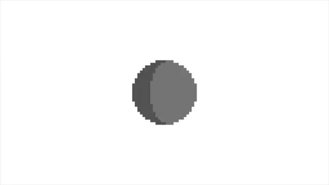 Moon phase pixel animation on white background Stock Footage 237214049