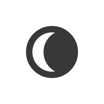 Moon phase. Waning Crescent. Icon. Weather glyph vector illustration Stock Illustration