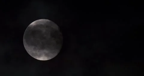 Moon phases captured at night in dark sky Stock Footage 344998591